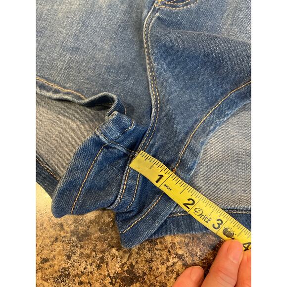 BDG Super High Rise Spade Pin Up Blue Denim Shorts Size 28 - Picture 8 of 8